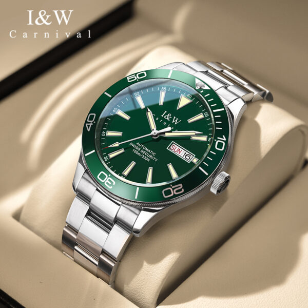 IW.533G I&W brand watch shark series diving watch fully automatic mechanical men's watch stainless steel luminous watch authentic