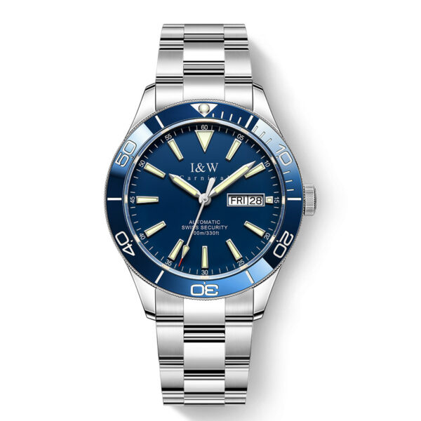 IW.533G I&W brand watch shark series diving watch fully automatic mechanical men's watch stainless steel luminous watch authentic