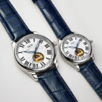 IW.695G/L I&W Swiss genuine watch men's automatic mechanical watch retro style hollow movement blue needle business watch luminous watch