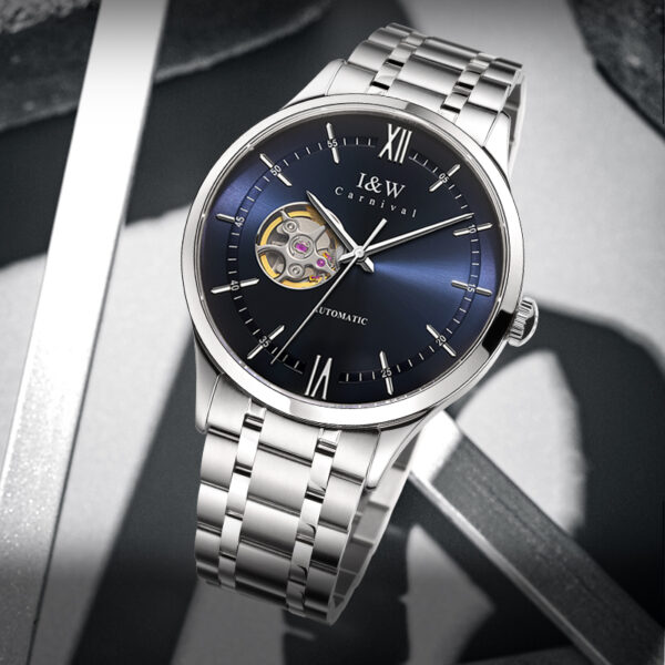 IW.570G I&W official genuine men's watch hollow movement fully automatic mechanical watch thin Swiss brand watch