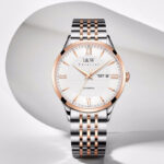 ROSE GOLD STEEL STRIP WHITE FACE