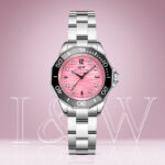 IW.55798L Steel belt I&W women's business watch with ripple dial and diamond scale, waterproof and luminous casual quartz watch