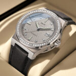 IW.610G Belt I&W Men's Diamond-encrusted Automatic Mechanical Watch Swiss Genuine Watch Thin Leather Belt Business Watch