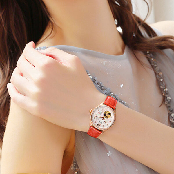 IW.573 I&W Swiss genuine watch ladies fully automatic mechanical watch high-end light luxury hollow female watch