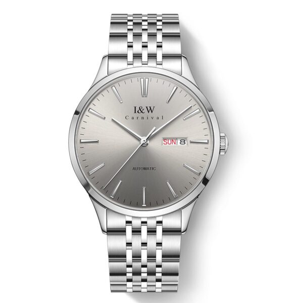 IW.509G I&W Swiss Men's Automatic Mechanical Watch Dual Calendar Baosteel Strap Business Watch Waterproof Sports Watch