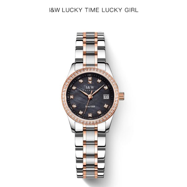 IW.536L 2025 new I&W Aiwochi genuine ladies watch female quartz watch fashionable temperament female trend diamond waterproof