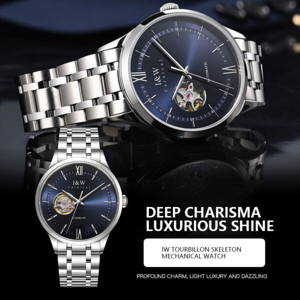 IW.570G I&W official genuine men's watch hollow movement fully automatic mechanical watch thin Swiss brand watch