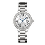 STAINLESS STEEL WITH WHITE DIAL