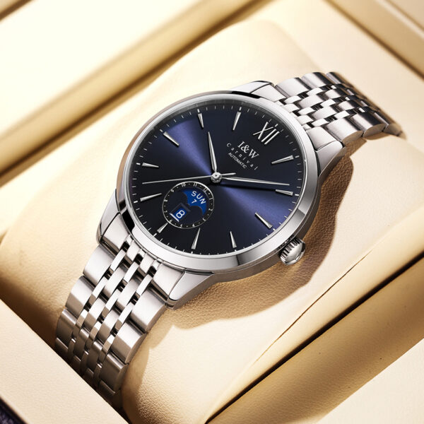 IW.527G Swiss genuine I&W new men's watch mechanical watch dual calendar moon phase fashion business ultra-thin men's watch trendy