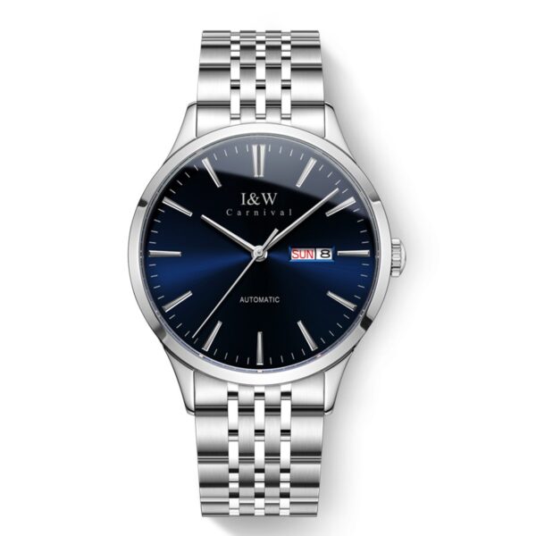 IW.509G I&W Swiss Men's Automatic Mechanical Watch Dual Calendar Baosteel Strap Business Watch Waterproof Sports Watch