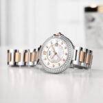 IW.552L I&W Swiss authentic watch for women, light luxury quartz watch with Baosteel strap and diamond dial, business watch