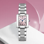 IW.700L I&W Women's niche light luxury quartz watch retro style blue pin square business watch Baosteel strap waterproof sports watch