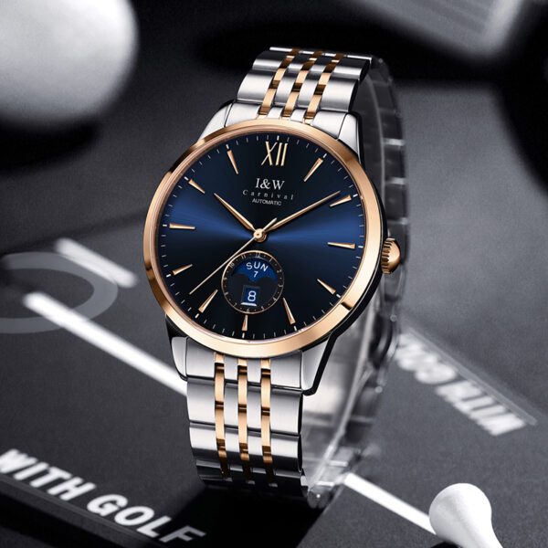 IW.527G Swiss genuine I&W new men's watch mechanical watch dual calendar moon phase fashion business ultra-thin men's watch trendy