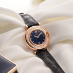 IW.3011L I&W Swiss genuine women's watch retro style elegant quartz watch leather strap diamond dial business watch