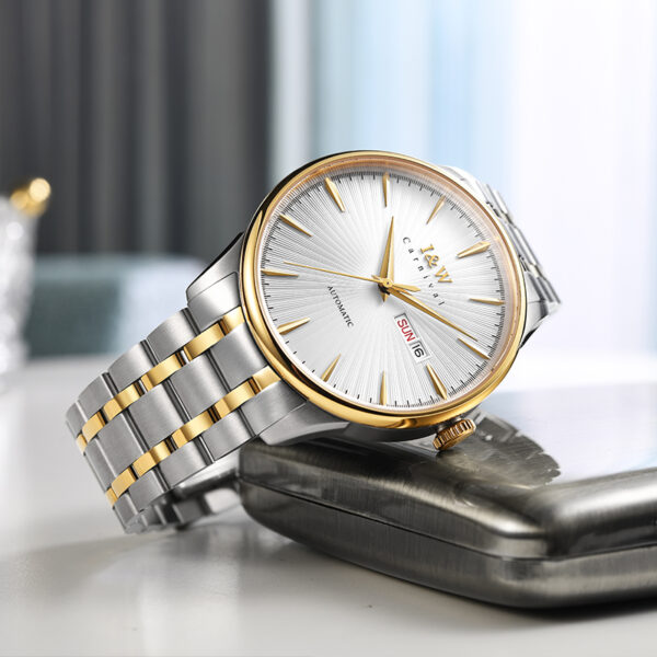 IW.519G I&W Swiss genuine men's watch dual calendar fully automatic mechanical watch Baosteel strap thin business watch sports watch