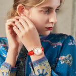 IW.539L I&W Swiss authentic luxury women's quartz watch with diamond dial and bamboo leather strap business watch