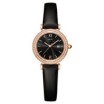 IW.551L I&W Swiss genuine watch women's round quartz watch with leather strap and diamond dial light luxury business watch