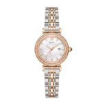 IW.551L I&W Swiss genuine women's round quartz watch with Baosteel strap and diamond dial business watch rose gold watch