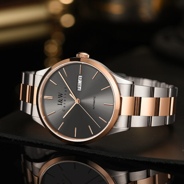 IW.530G I&W genuine fully automatic mechanical watch brand men's simple fashion trend hollow watch waterproof steel belt men's watch