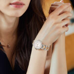 IW.552L I&W Swiss authentic watch for women, light luxury quartz watch with Baosteel strap and diamond dial, business watch