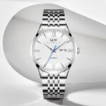 NATURAL STEEL STRIP WHITE FACE