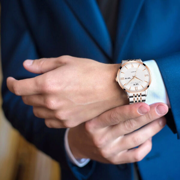 IW.520G I&W official authentic men's steel belt mechanical watch new business color matching fully automatic thin watch