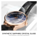 IW.516G I&W Swiss genuine men's watch dual calendar fully automatic mechanical watch 18K gold dial cowhide strap business watch