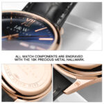 IW.516G I&W Swiss genuine men's watch dual calendar fully automatic mechanical watch 18K gold dial cowhide strap business watch