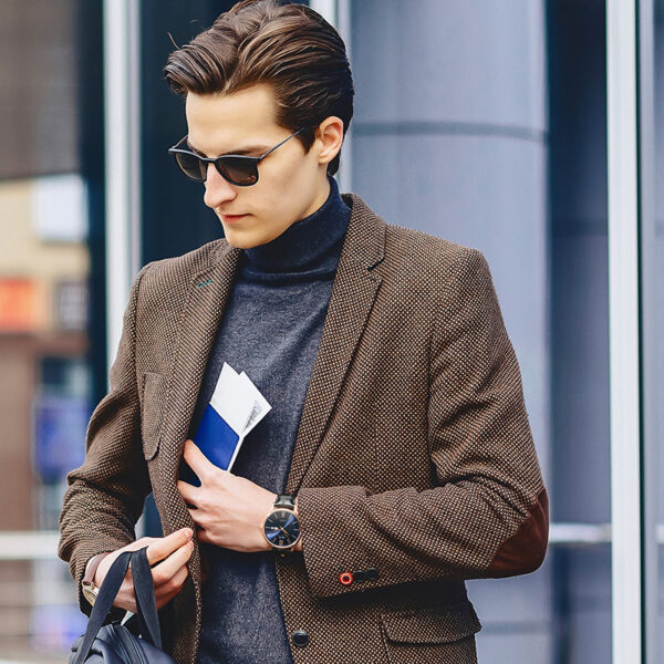 IW.516G I&W Swiss genuine men's watch dual calendar fully automatic mechanical watch 18K gold dial cowhide strap business watch