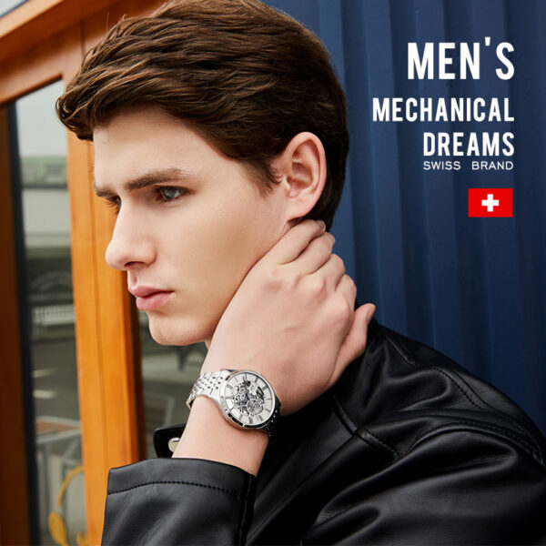 IW.522G I&W watch men's fully automatic mechanical watch hollow authentic flagship store trendy men's brand men's watch