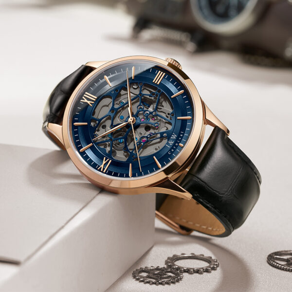 IW.523G New I&W watch men's hollow bottom mechanical watch fully automatic men's watch waterproof business watch