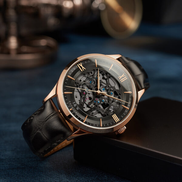 IW.523G New I&W watch men's hollow bottom mechanical watch fully automatic men's watch waterproof business watch