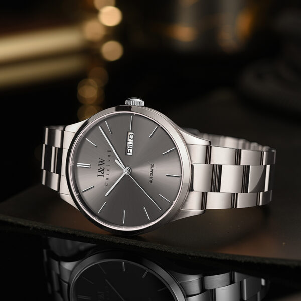 IW.530G I&W genuine fully automatic mechanical watch brand men's simple fashion trend hollow watch waterproof steel belt men's watch