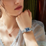 IW.700L I&W Women's niche light luxury quartz watch retro style blue pin square business watch Baosteel strap waterproof sports watch