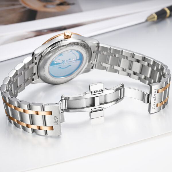 IW.55833G/L I&W light luxury fashion couple watch retro style dual calendar business watch Baosteel strap waterproof luminous watch pair watch