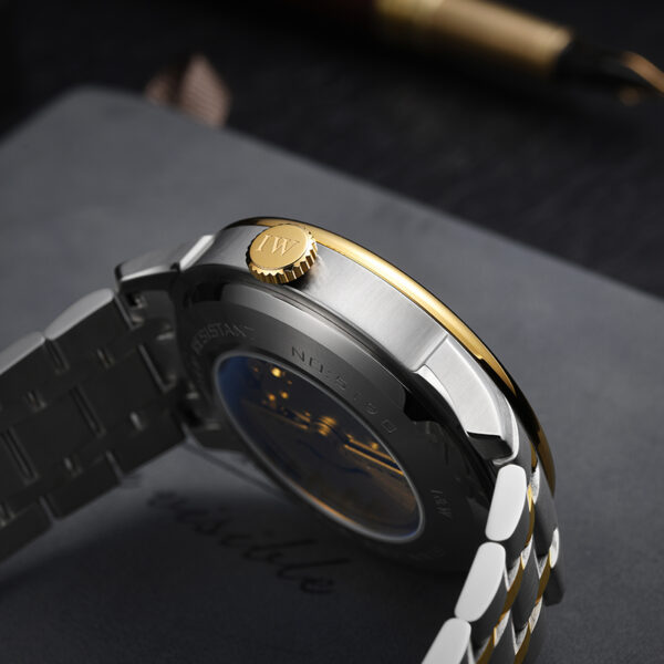 IW.519G I&W Swiss genuine men's watch dual calendar fully automatic mechanical watch Baosteel strap thin business watch sports watch