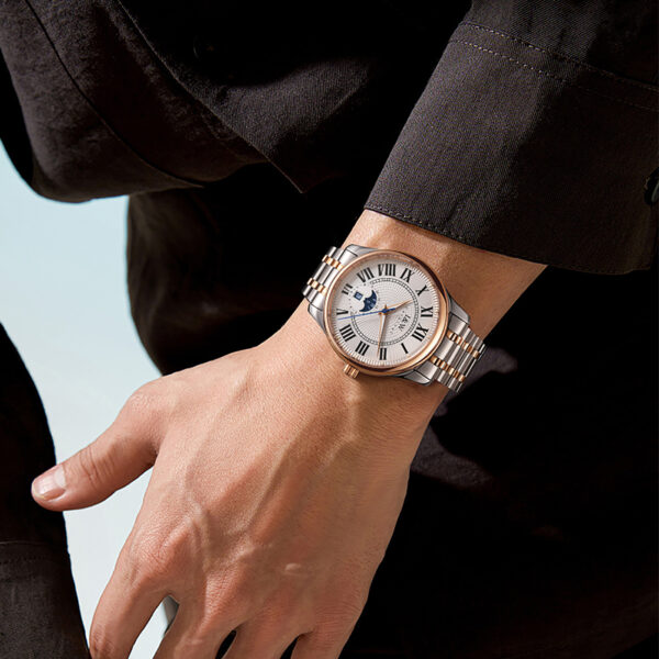 IW.55833G/L I&W light luxury fashion couple watch retro style dual calendar business watch Baosteel strap waterproof luminous watch pair watch