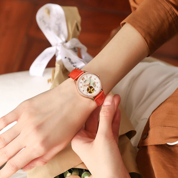 IW.573 I&W Swiss genuine watch ladies fully automatic mechanical watch high-end light luxury hollow female watch