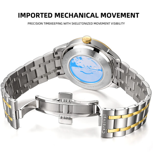 IW.519G I&W Swiss genuine men's watch dual calendar fully automatic mechanical watch Baosteel strap thin business watch sports watch