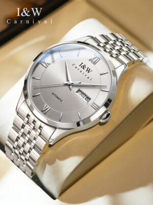 IW.510G I&W official authentic men's thin fully automatic mechanical watch steel strap watch Swiss brand watch