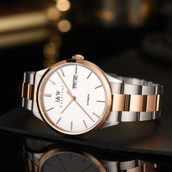 IW.530G I&W genuine fully automatic mechanical watch brand men's simple fashion trend hollow watch waterproof steel belt men's watch