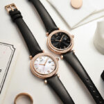 IW.551L I&W Swiss genuine watch women's round quartz watch with leather strap and diamond dial light luxury business watch