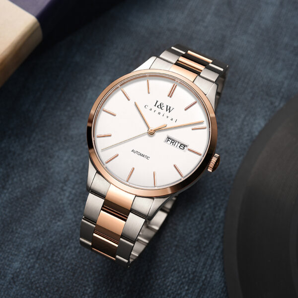 IW.530G I&W genuine fully automatic mechanical watch brand men's simple fashion trend hollow watch waterproof steel belt men's watch