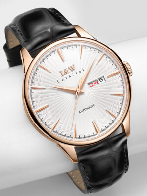 IW.519G I&W I&W Men's Automatic Mechanical Watch Retro Dual Calendar Business Watch Cowhide Strap Waterproof Sports Watch