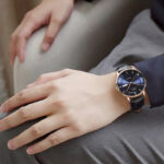 IW.8861G Blue surface and black surface I&W men's fully automatic mechanical watch retro style leather strap business watch Swiss watch