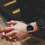 IW.8861G Blue surface and black surface I&W men's fully automatic mechanical watch retro style leather strap business watch Swiss watch