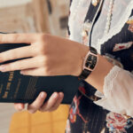 IW.537L I&W Swiss genuine women's watch with barrel-shaped diamond dial, quartz watch, bamboo leather strap, business watch