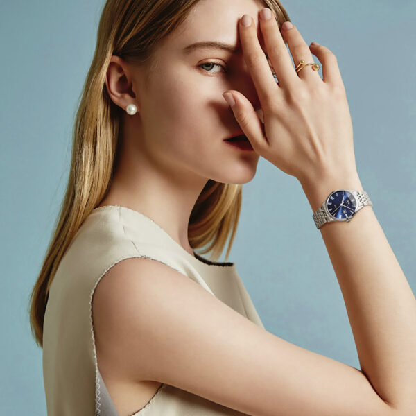 IW.912L I&W niche light luxury women's business watch retro style dual calendar fully automatic mechanical watch Baosteel strap sports watch