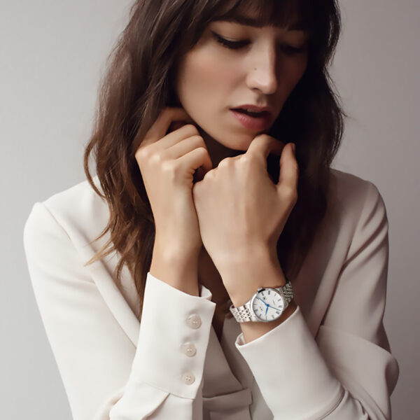 IW.912L I&W niche light luxury women's business watch retro style dual calendar fully automatic mechanical watch Baosteel strap sports watch