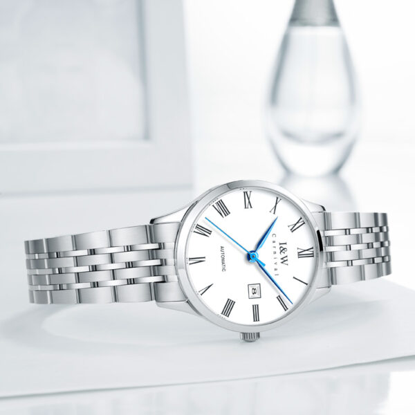 IW.912L I&W niche light luxury women's business watch retro style dual calendar fully automatic mechanical watch Baosteel strap sports watch